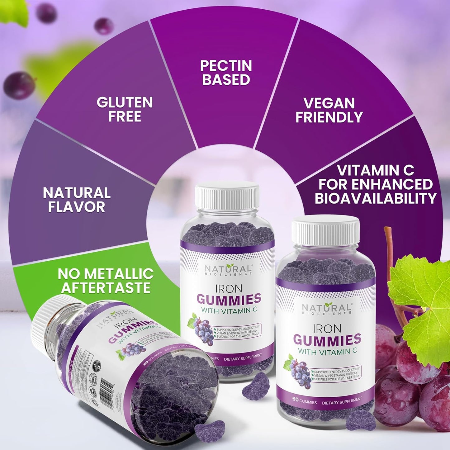 iron-gummies-with-vitamin-c-for-adults-kids---chewable-supplement-for-anemia-red-blood-cells-energy-immunity-brain-health---grape-flavor-vegan---max-absorption-6