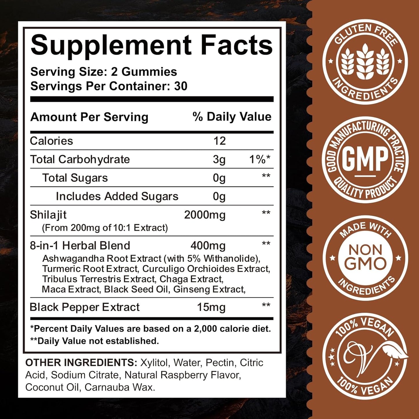 organic-shilajit-gummies-2000mg-with-85-trace-minerals---pure-himalayan-resin-for-energy-immunity-ashwagandha-maca-black-seed-oil-sugar-free-raspberry---men-women-60ct-7