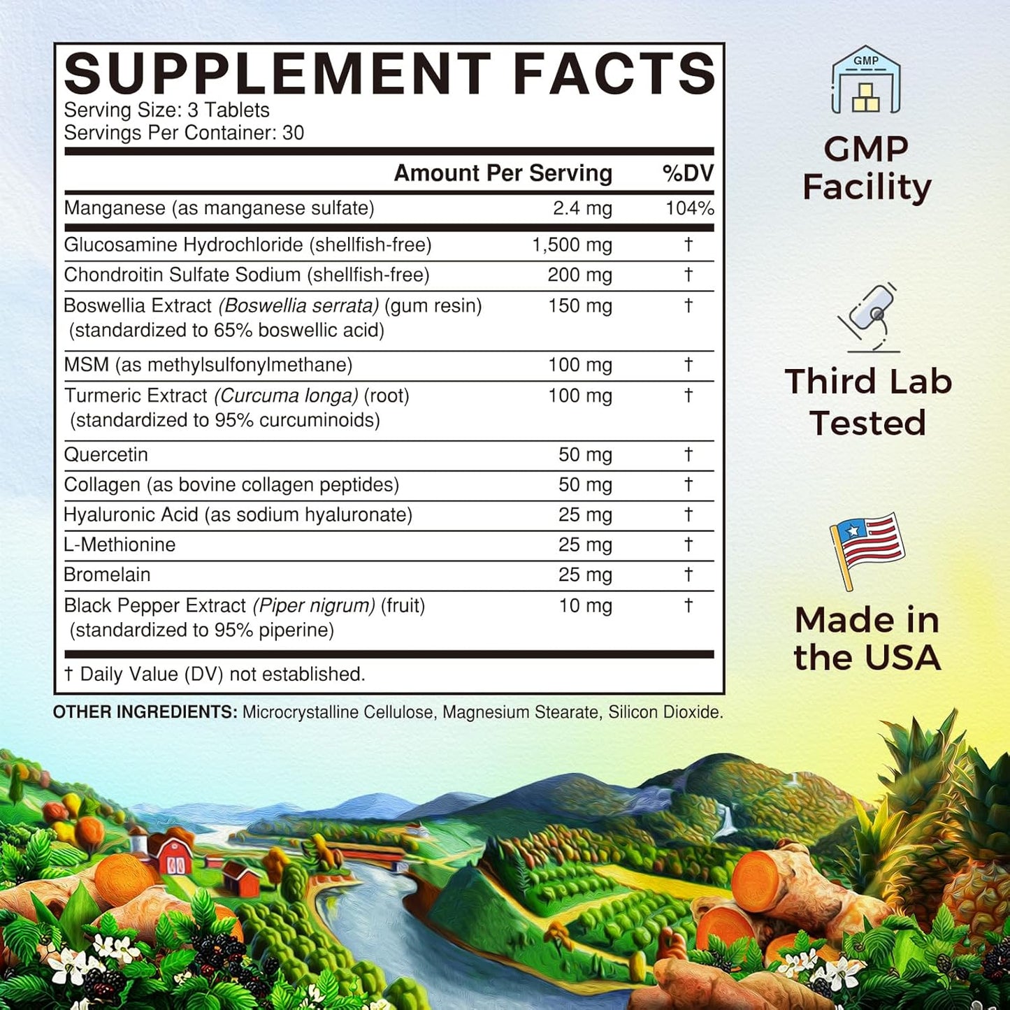 joint-health-supplement-with-glucosamine-chondroitin-msm-collagen-boswellia-turmeric-hyaluronic-acid-bromelain-triple-action-formula-90-tablets-shellfish-free-2