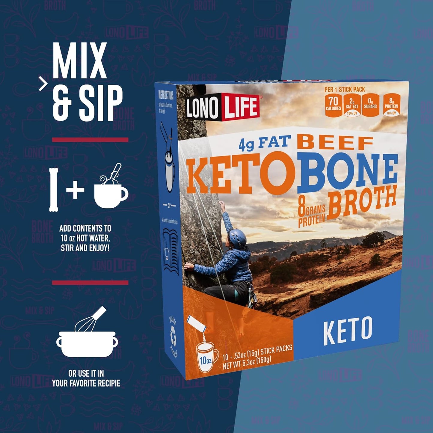 grass-fed-keto-beef-bone-broth-powder-mix-with-10g-protein---collagen-rich-paleo-keto-friendly---natural-ingredients---10-portable-stick-pack-servings-4