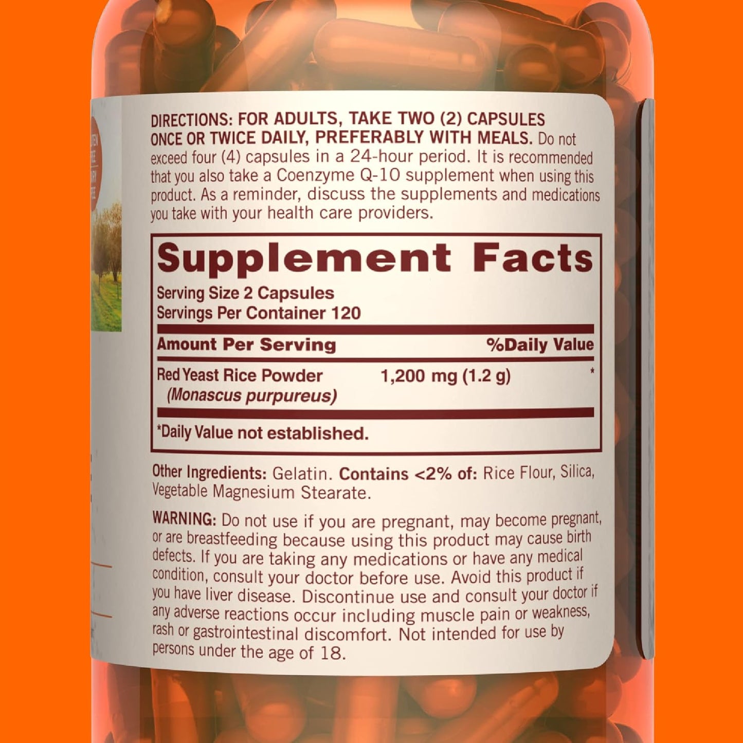 Sundown Red Yeast Rice 1200mg - 240 Capsules, Naturally Derived - Espot.com.au