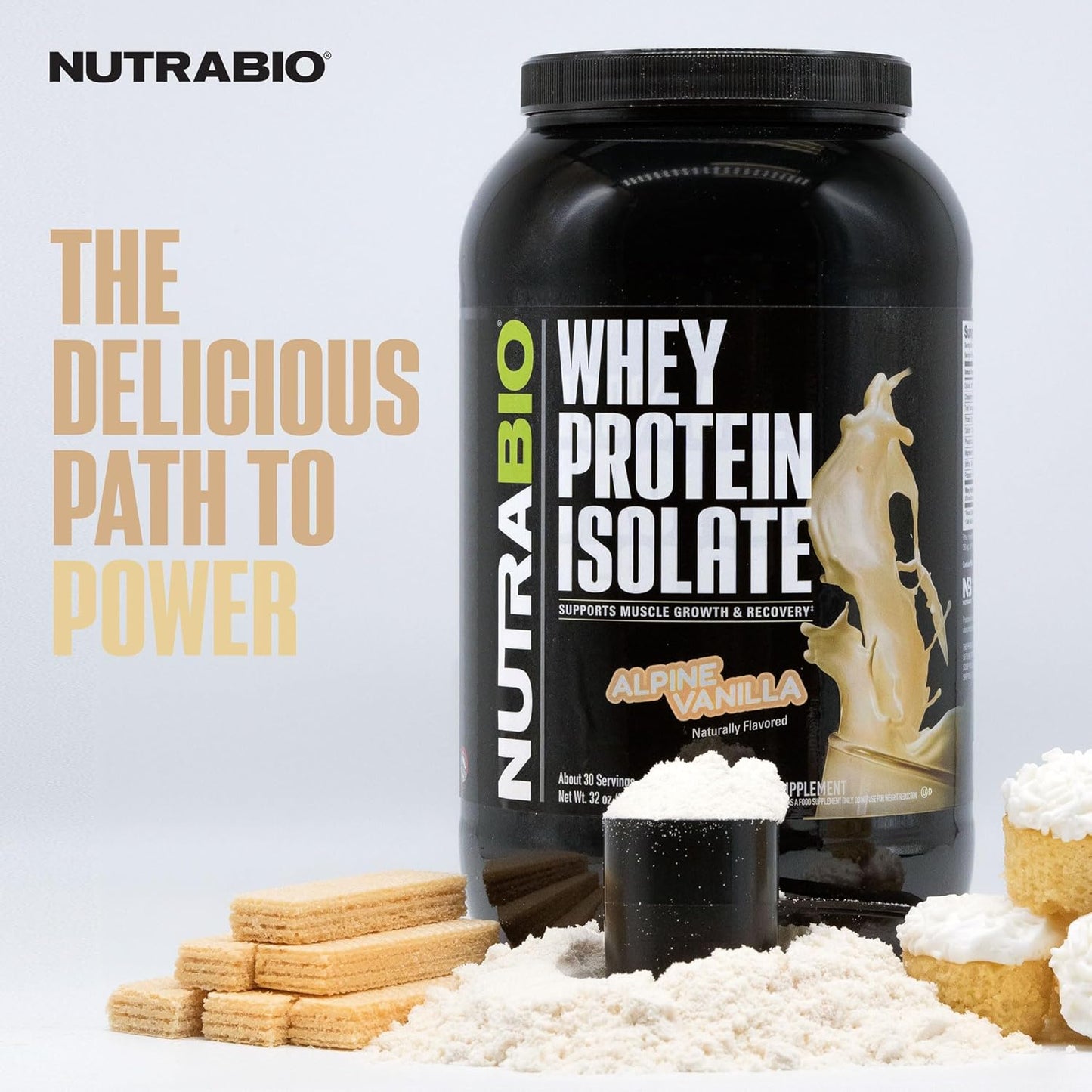 alpine-vanilla-nutrabio-whey-protein-isolate-powder---25g-protein-per-scoop---complete-amino-acid-profile---soy-gluten-free---non-gmo---2lbs-2