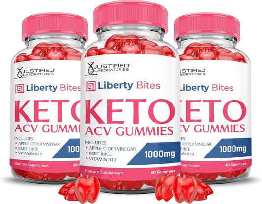 3-pack-liberty-bites-keto-acv-gummies-1000mg-with-pomegranate-beet-juice-powder-b12---vegan-non-gmo---180-gummys-1