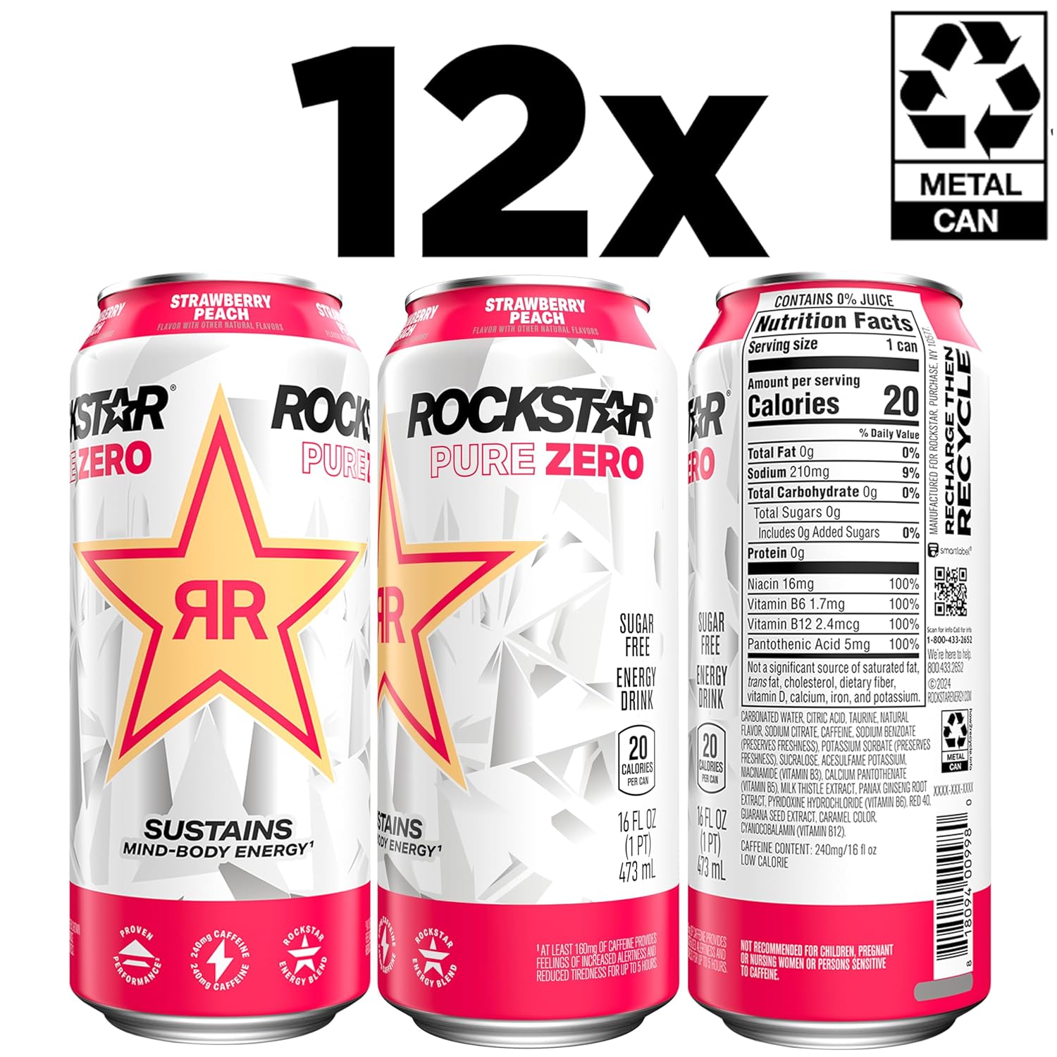 rockstar-pure-zero-strawberry-peach-energy-drink-16oz-cans-12-pack---sugar-free-with-caffeine-and-taurine-boost-6