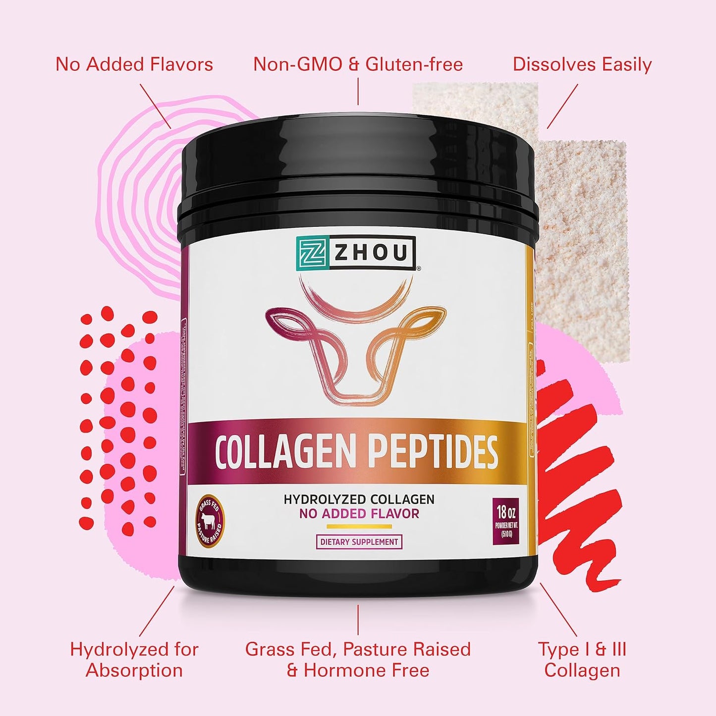 grass-fed-collagen-peptides-protein-powder---unflavored-hormone-free-non-gmo---18-ounce-4