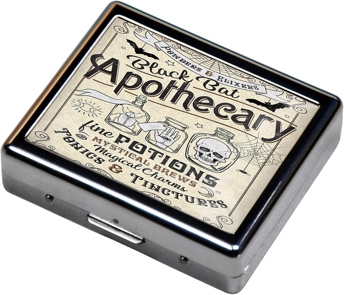 7-day-chrome-silver-pill-organizer-with-mirror---travel-size-apothecary-pill-case---8-compartments---rectangle-design-3
