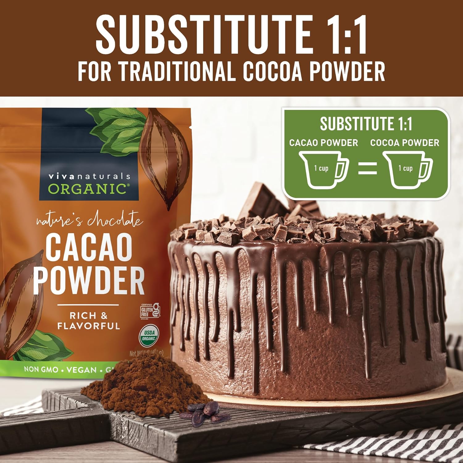organic-cacao-powder-1lb---unsweetened-dark-chocolate-flavor-for-baking-smoothies---non-gmo-vegan-gluten-free---454g-4