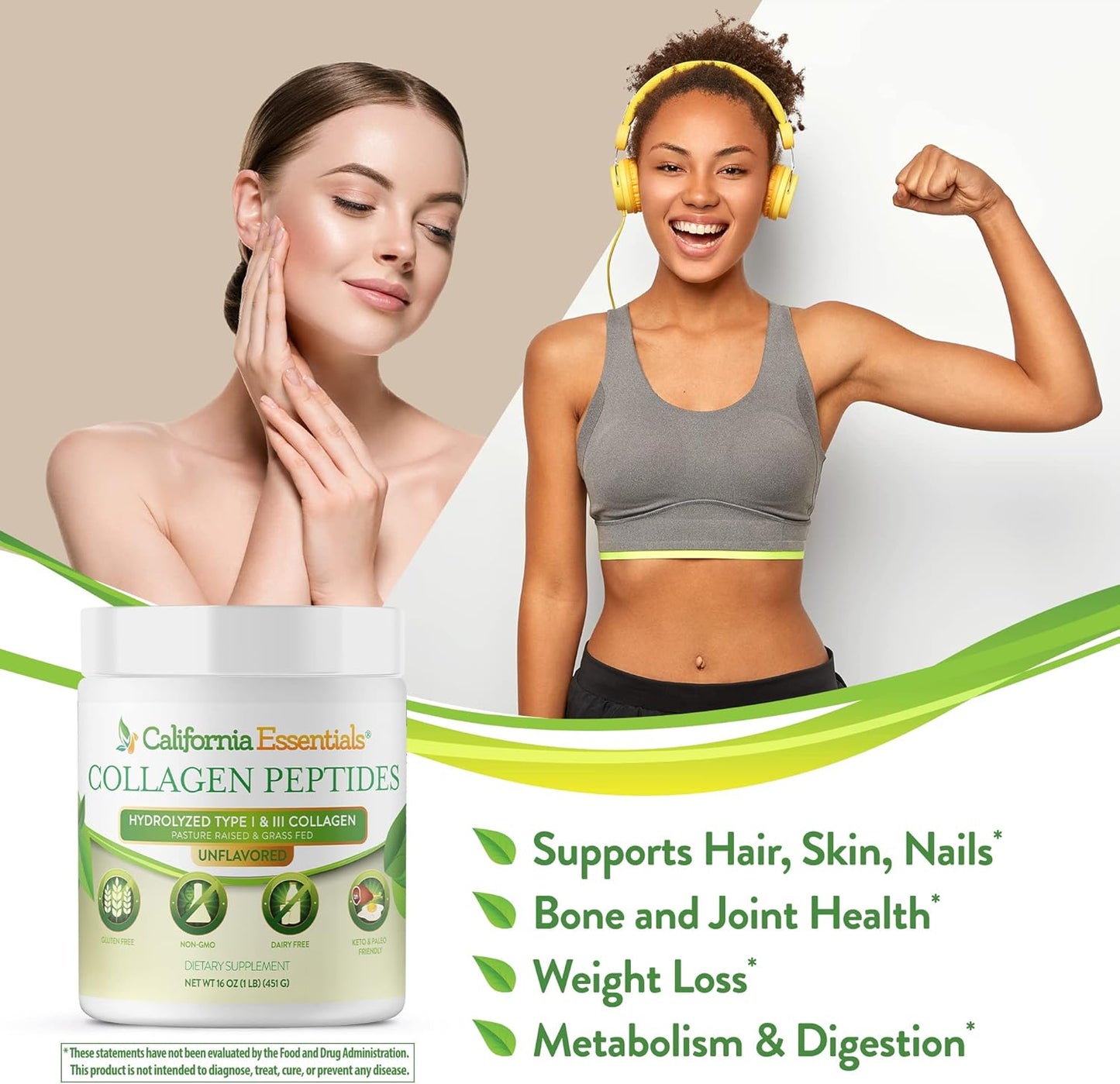 california-essentials-collagen-peptides-16oz---hydrolyzed-type-i-iii-protein-powder-for-skin-hair-nails-joints---unflavored-supplement-gluten-free-non-gmo-7