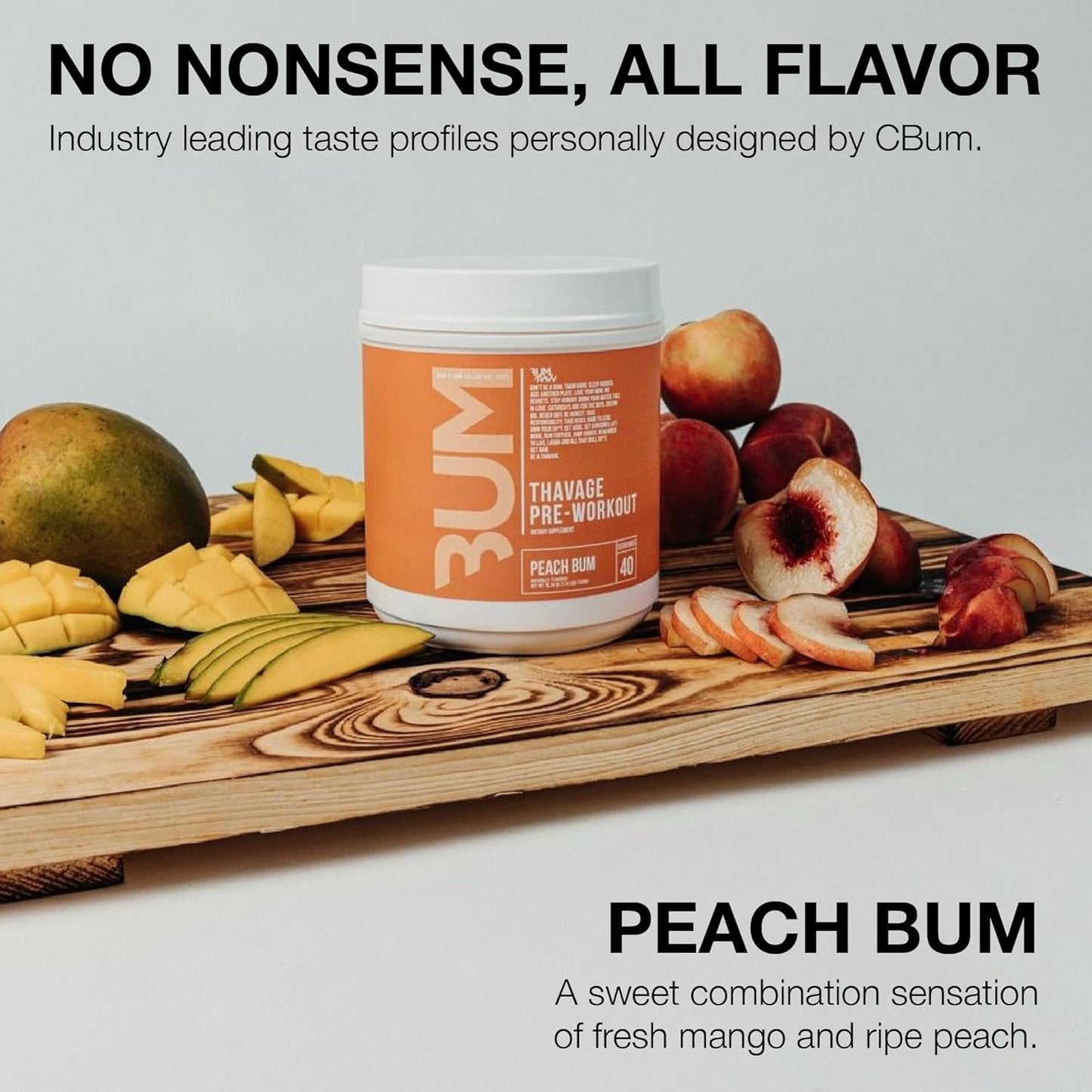 Thavage Pre Workout - Peach Bum Chris Bumstead Formula for Men & Women, Sports Nutrition Energy Powder 40 Servings, 17.6 oz - Espot.com.au