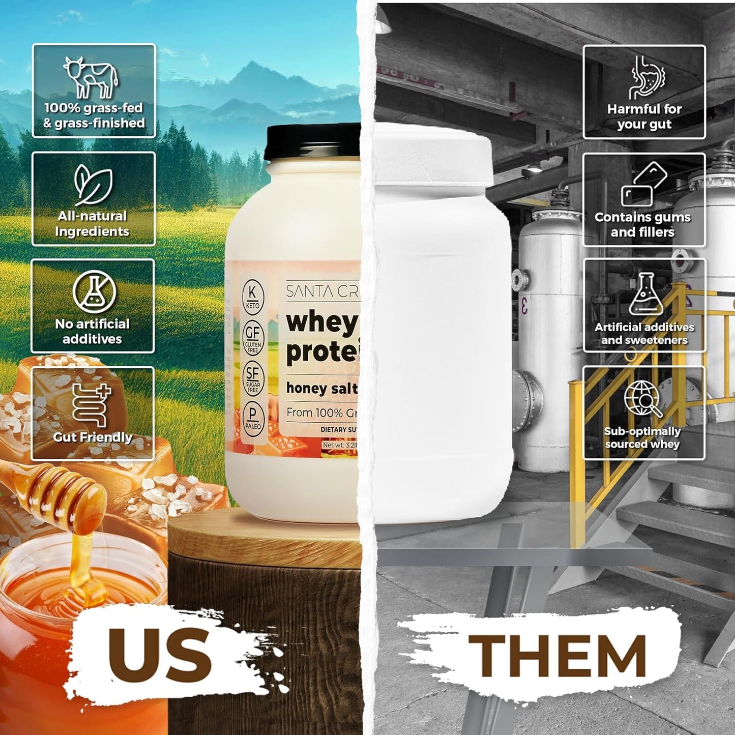 santa-cruz-paleo-whey-protein-powder---honey-salted-caramel-flavor---20g-grass-fed-whey-protein-isolate---gluten-free-keto-sugar-free---post-workout-muscle-support---50-servings---32-lb-tub-3