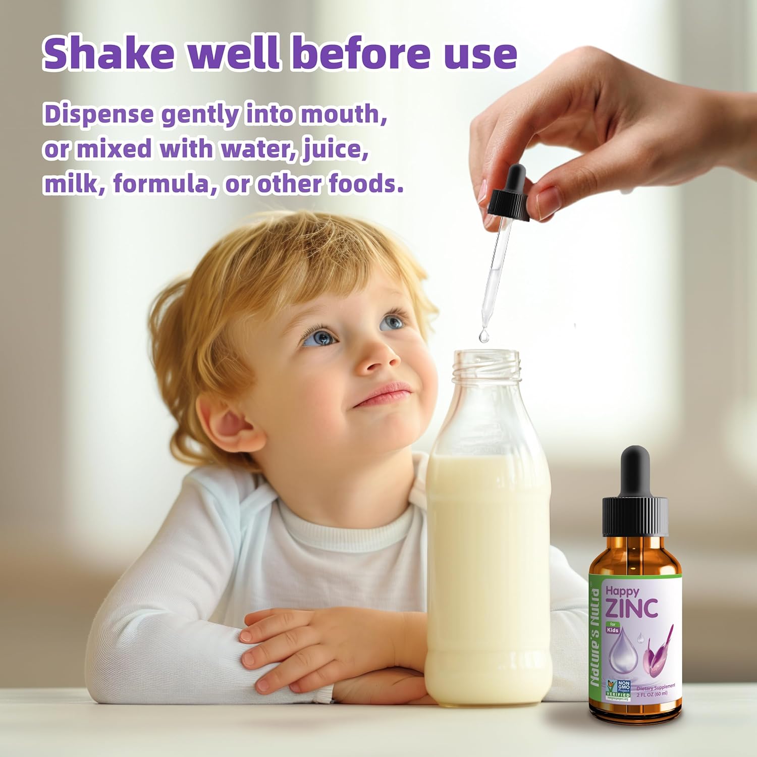 Premium Liquid Zinc for Babies, Children & Kids - TRAACS Chelate, High Bioavailability - Non-GMO, Kosher - 2 Fl. Oz - Espot.com.au