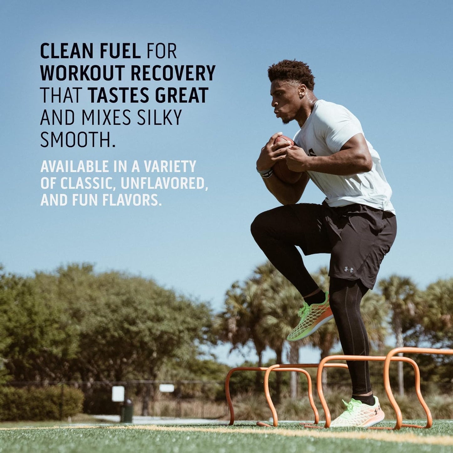 Vanilla Bean Whey Protein Powder - 100% Isolate, Zero Artificial Ingredients, Gluten & Soy Free, 5.5g BCAA, 2.6g Leucine - 2lb - Espot.com.au