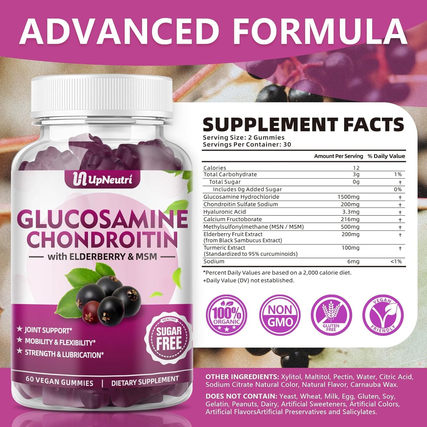 sugar-free-upneutri-glucosamine-chondroitin-gummies---1500mg-extra-strength-joint-support-supplement-with-msm-turmeric-for-men-women---60-count-2