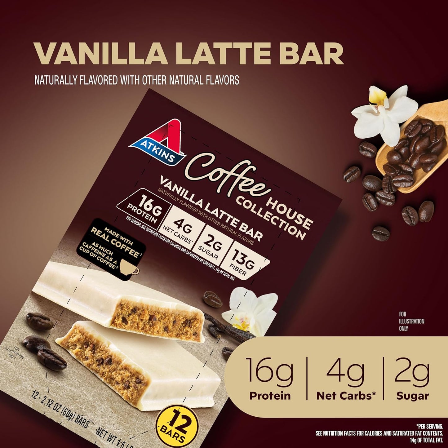 atkins-coffee-house-collection-vanilla-latte-bars---high-protein-low-sugar-low-net-carbs---12-count-pack-with-13g-fiber-2