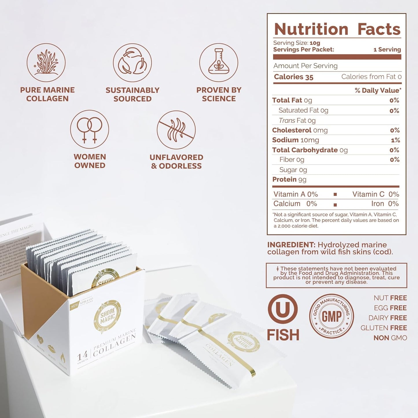 premium-marine-collagen-powder-for-women-and-men---type-i-ii-iii-and-iv-hydrolyzed-peptides-from-wild-fish-kosher-certified---28-sachets-10g-each-2