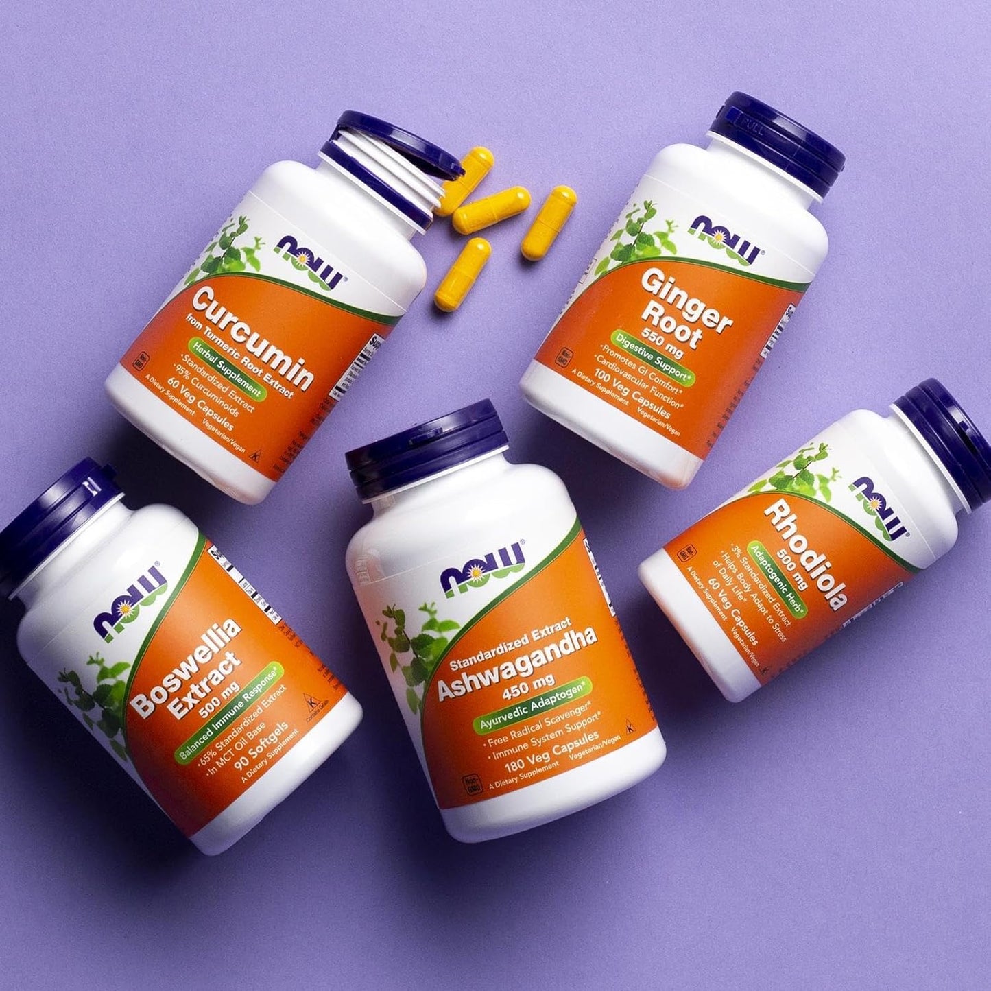NOW Foods Turmeric Curcumin Supplement - 120 Veg Capsules - Derived from Turmeric Root Extract - Herbal Dietary Supplement - Espot.com.au