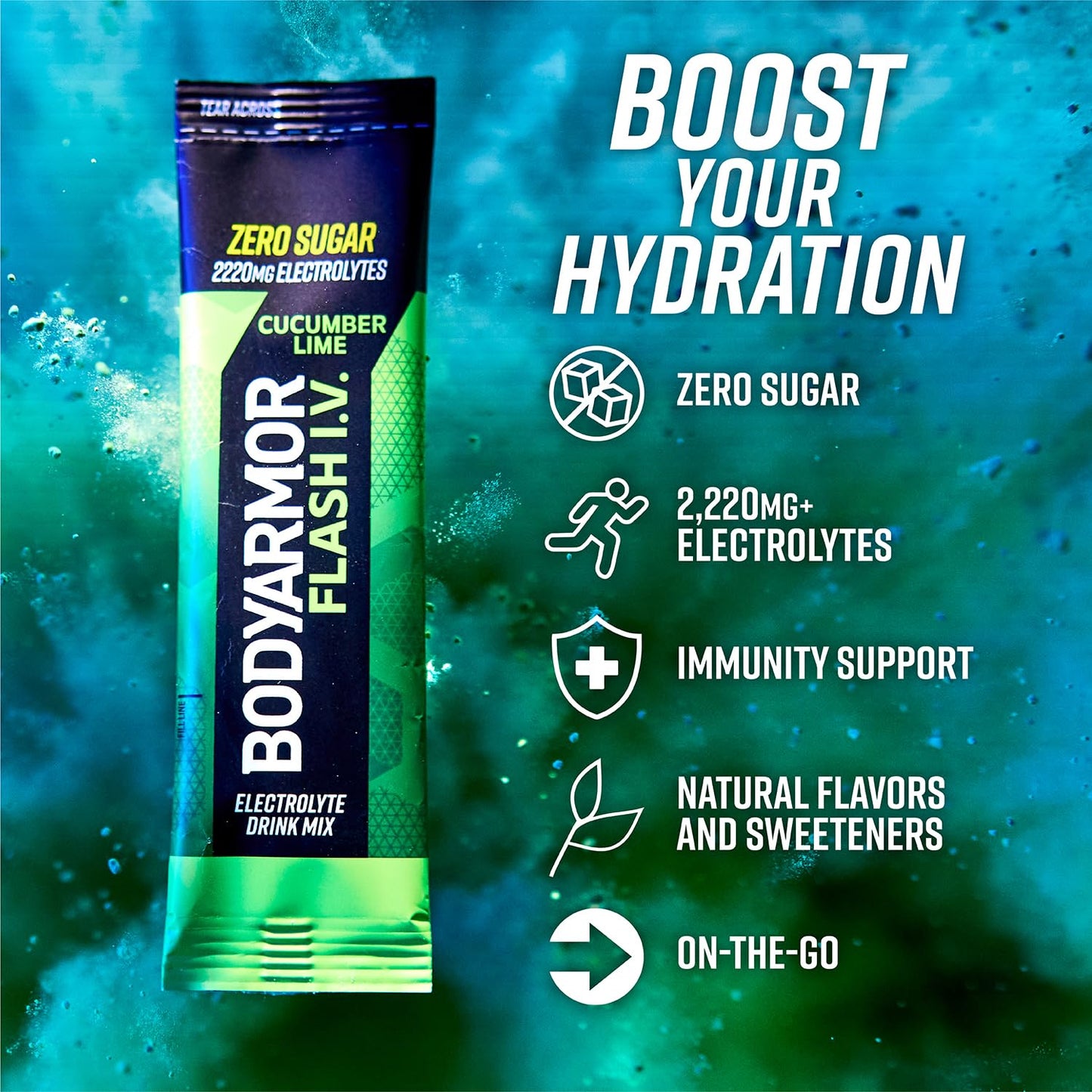 bodyarmor-flash-iv-electrolyte-packets---cucumber-lime-zero-sugar-drink-mix-single-serve-coconut-water-powder-sticks-for-hydration-on-the-go-15-count-2