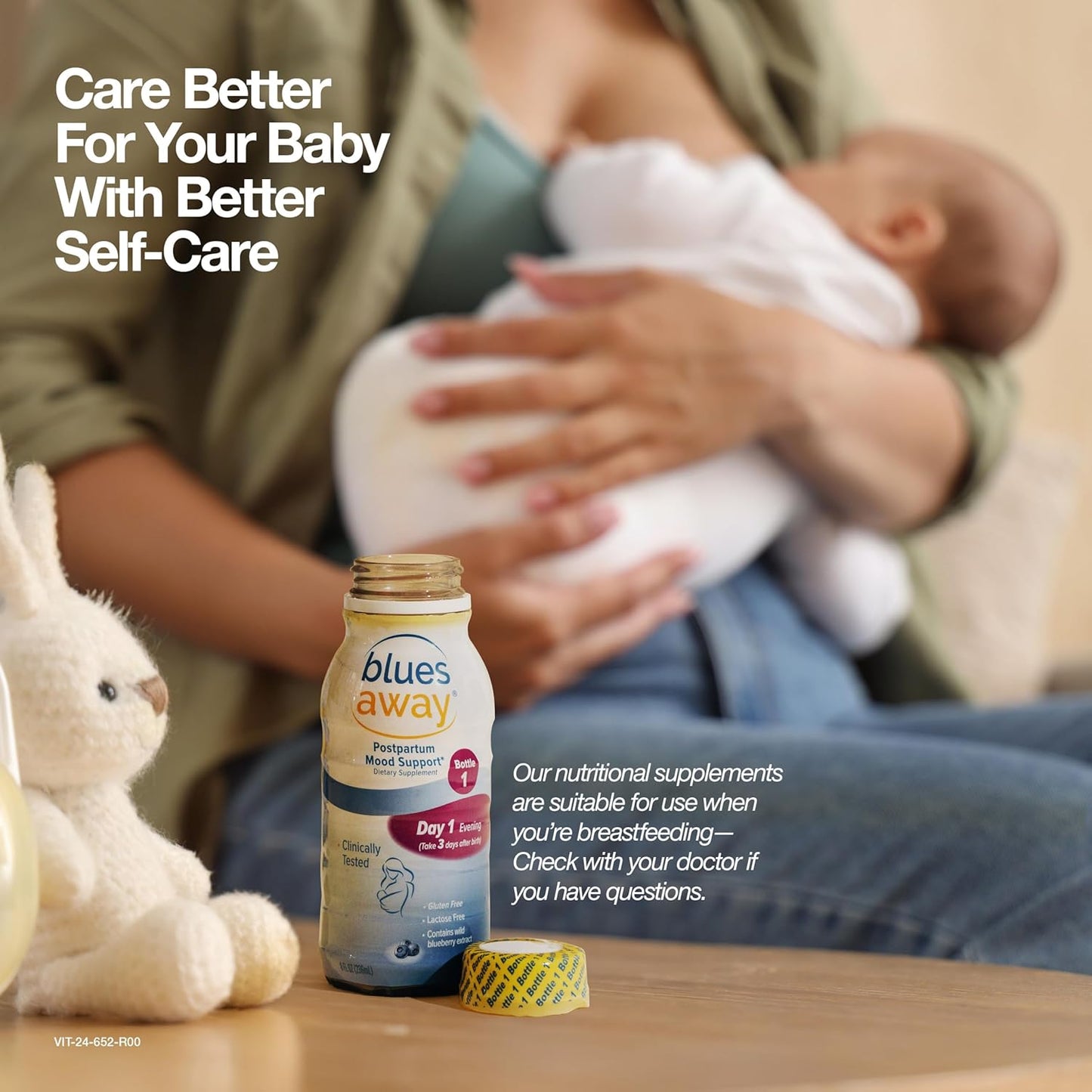 Postpartum Mood Boosting Shake with Wild Blueberry Extract - Breastfeeding Friendly Dietary Supplement - Gluten-Free & Lactose-Free - 3-Day Supply - 4 Bottles of 8oz Shakes - Espot.com.au