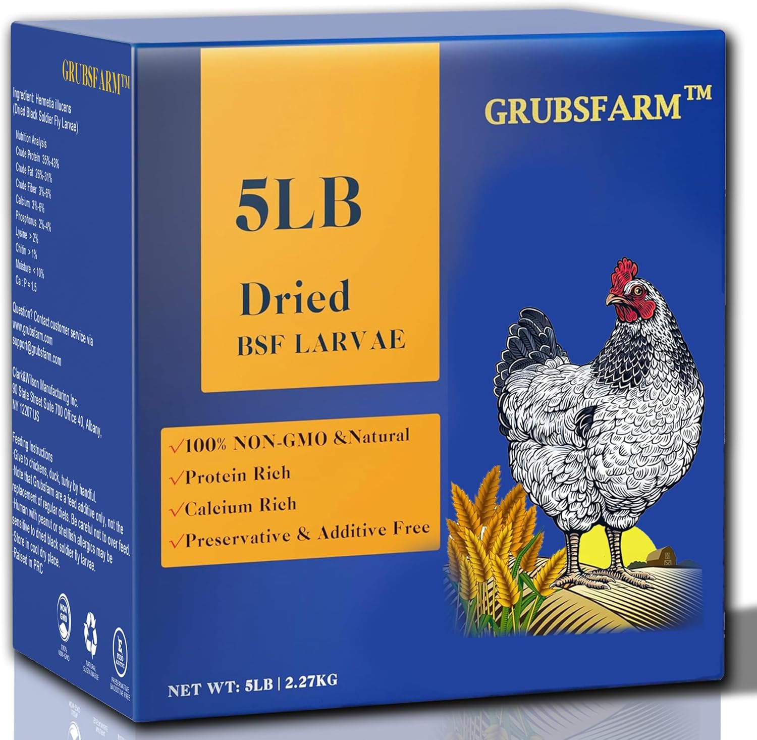 7lb-premium-chicken-treats-with-bsf-larvae---non-gmo-high-calcium---molting-laying-supplement-for-layer-hens-ducks---superior-to-dried-mealworms-3
