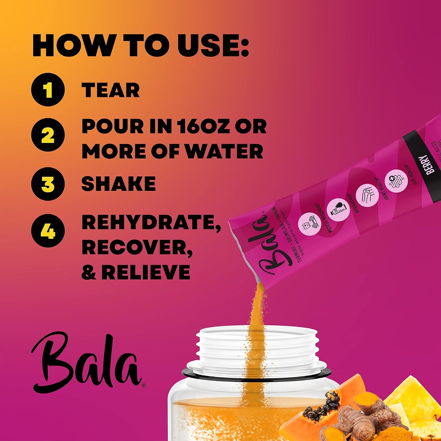 bala-turmeric-enzyme-electrolyte-powder-packets---sugar-free-keto-hydration-mix-for-post-workout-muscle-recovery-gut-health-immune-joint-support---natural-flavors---10-pack-3