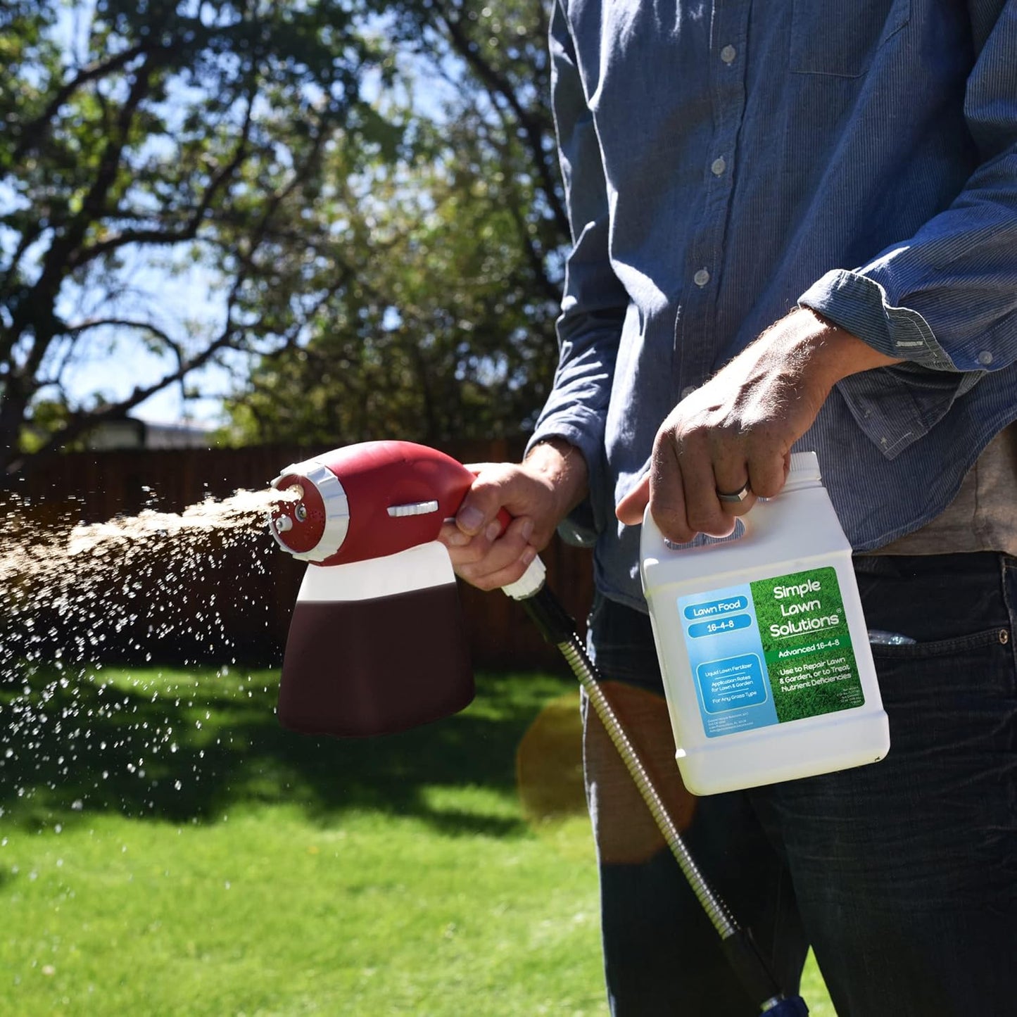Liquid Lawn Food Concentrate for Spring & Summer - 16-4-8 Advanced Lawn Fertilizer with Fish, Seaweed, and Kelp - NPK Balanced - All Grass Types - Simple Lawn Solutions - 1 Quart - Espot.com.au