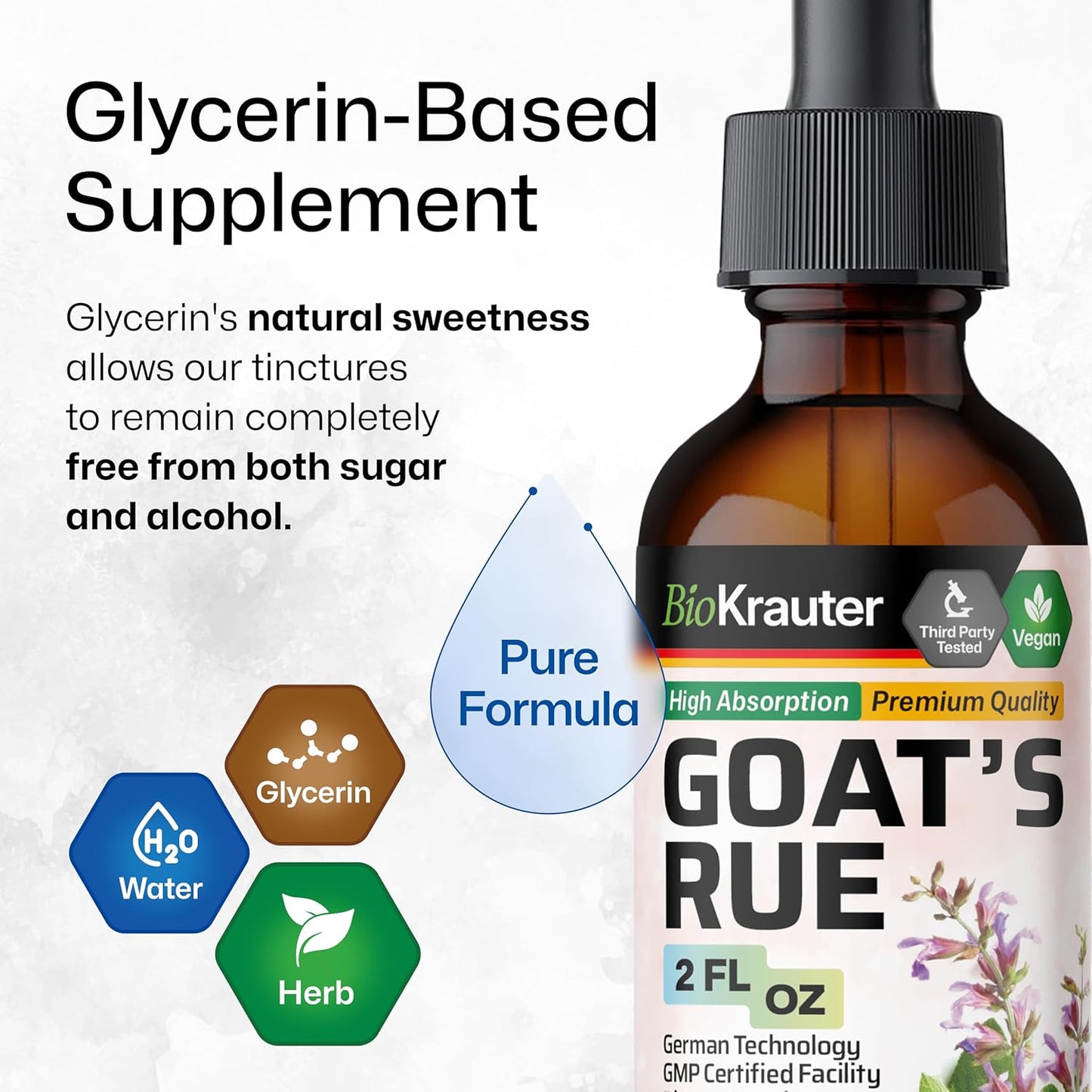 Goats Rue Lactation Supplement Tincture - Vegan, Alcohol & Sugar Free - 2 Fl.Oz. - Espot.com.au