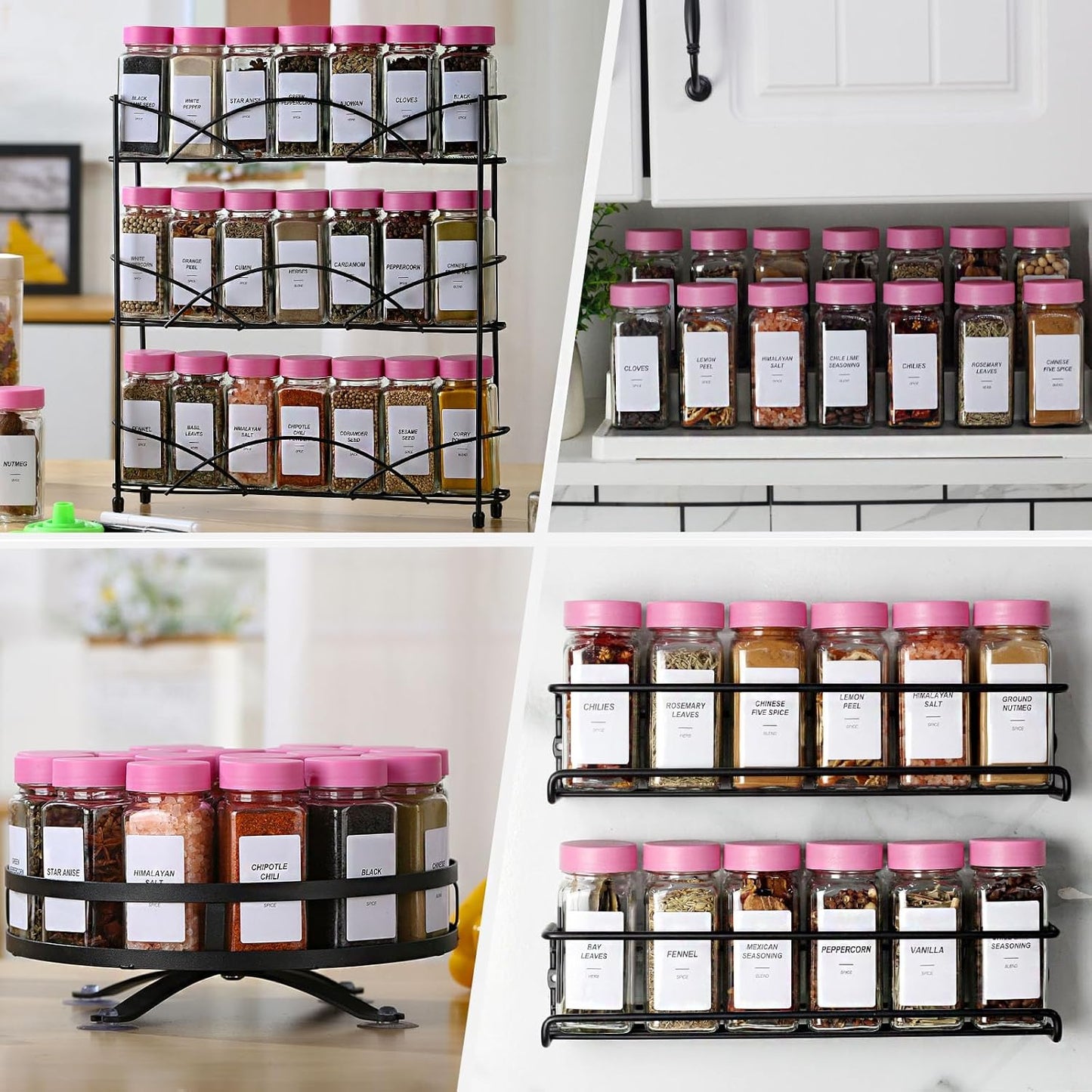 set-of-24-glass-spice-jars-with-labels---4oz-containers-with-lids-shaker-lids-labels-funnel-and-markers-3