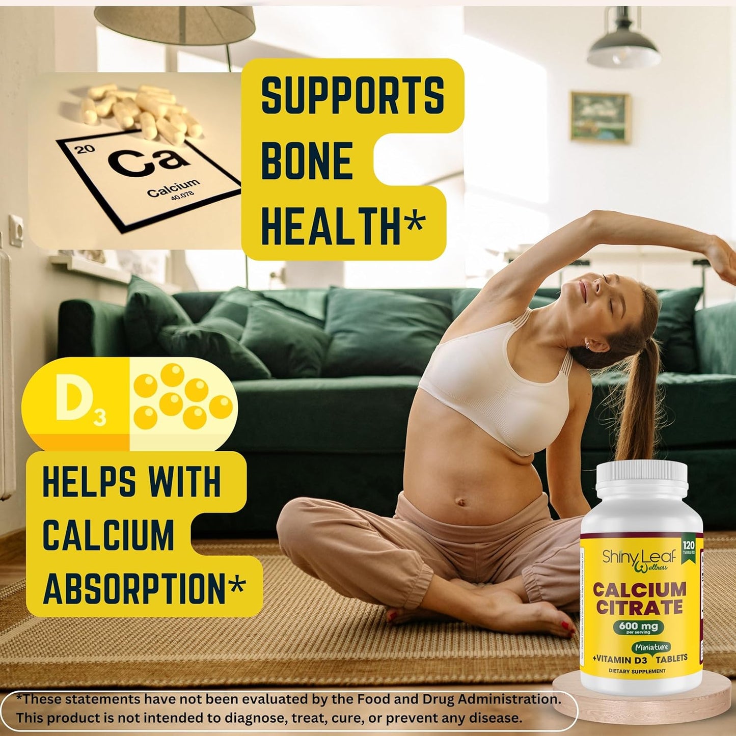 unflavored-mini-calcium-citrate-600mg-tablets-with-vitamin-d3-for-women-and-men---easy-swallow-supplement-for-strong-bones---60-day-supply-by-shiny-leaf-4