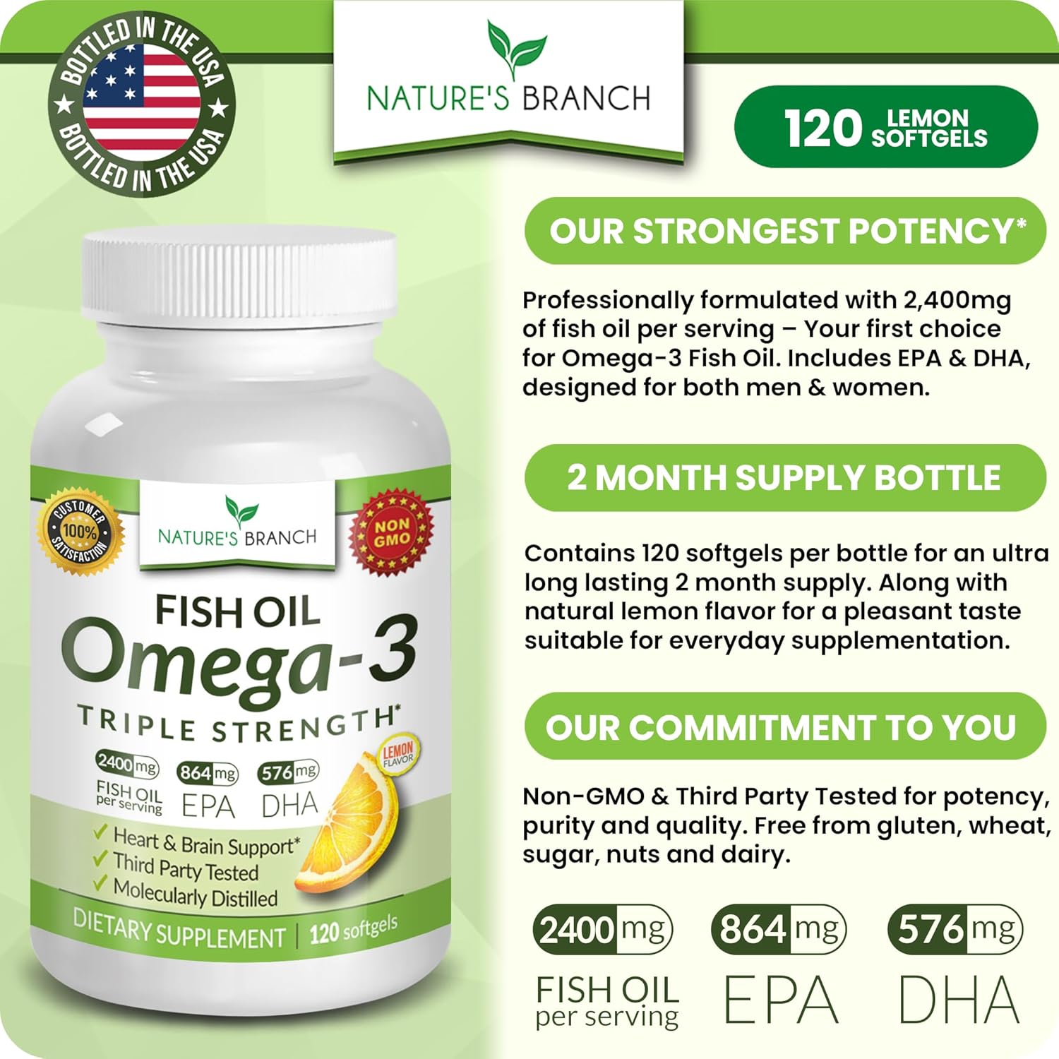 triple-strength-omega-3-fish-oil-pills---2400mg-120-capsules---lemon-flavor-high-potency-burpless---ultra-pure-liquid-softgels-for-brain-joints-eyes-hair-heart-health---natures-branch-best-2