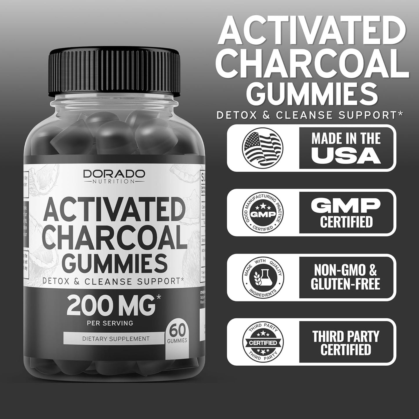 organic-coconut-shell-activated-charcoal-gummies---detox-cleanse-support-for-men-women---200mg-per-serving---non-gmo-gluten-free---natural-fruit-flavor---60-gummies-6
