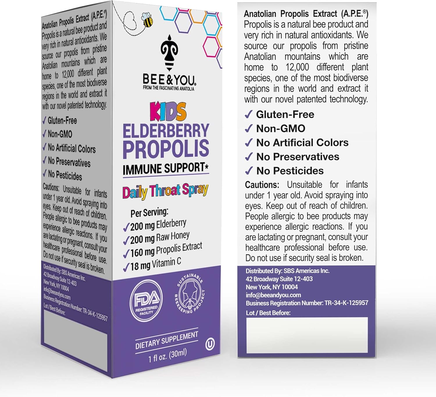 bee-you-kids-immune-support-throat-spray---elderberry-raw-honey-propolis-vitamin-c---strawberry-juice-antioxidants---sore-throat-relief---1-fl-oz-9