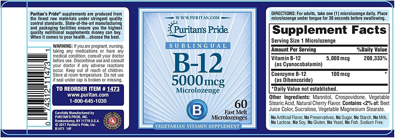 high-strength-vitamin-b-12-sublingual-microlozenges-5000mcg-for-energy-conversion---60-count-pack---puritans-pride-2