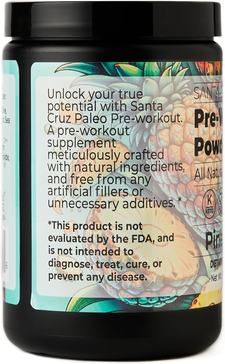 santa-cruz-paleo-pineapple-pre-workout-powder-with-electrolytes---keto-caffeine-sugar-free-drink-mix-for-energy-hydration---30-servings-7