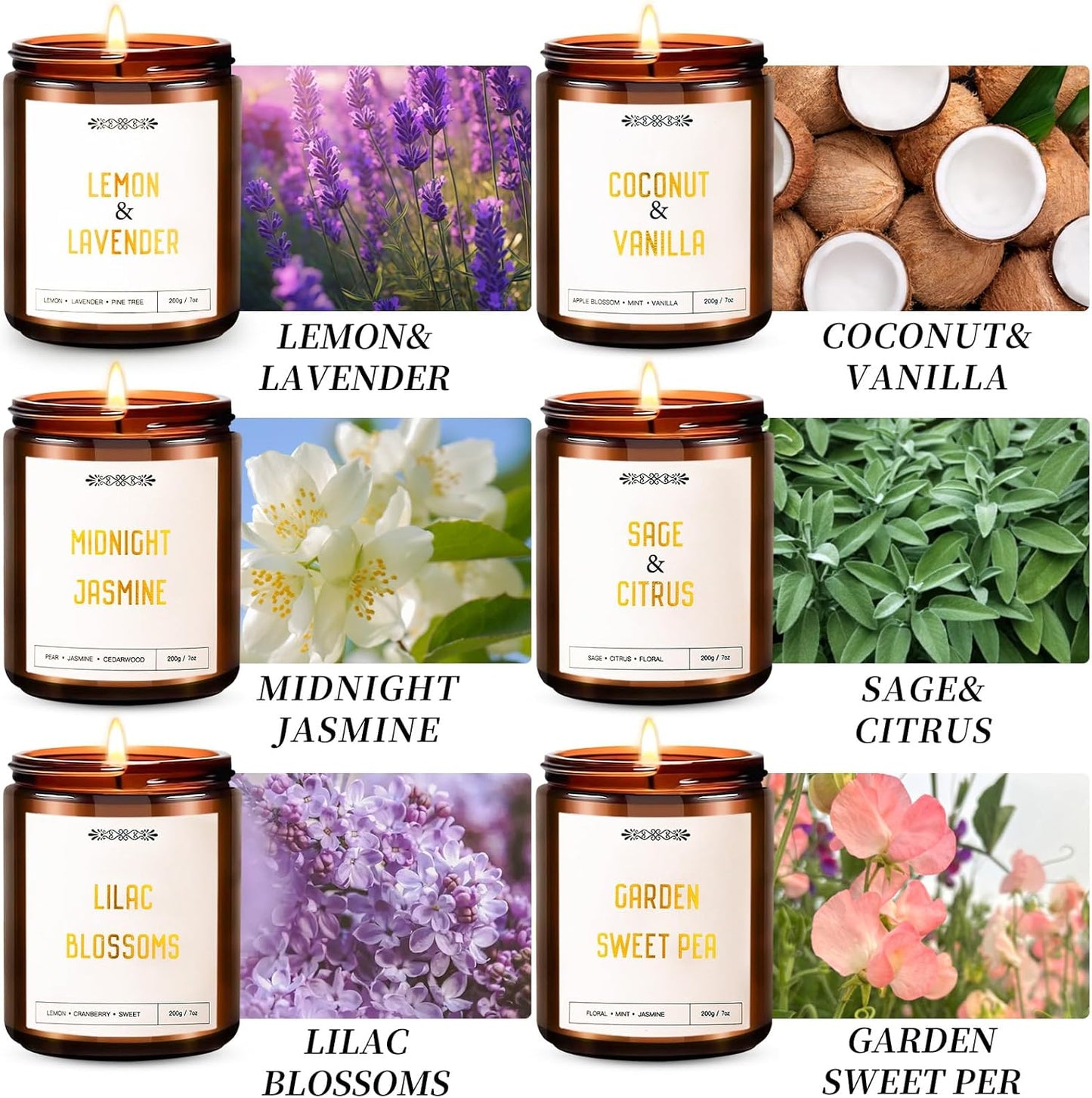 6-pack-yinuo-scented-candle-gift-set-for-women---42oz-330-hour-burn-time---natural-soy-wax-amber-jar-candles-for-birthday-valentine-anniversary-christmas---aromatherapy-home-fragrance-3