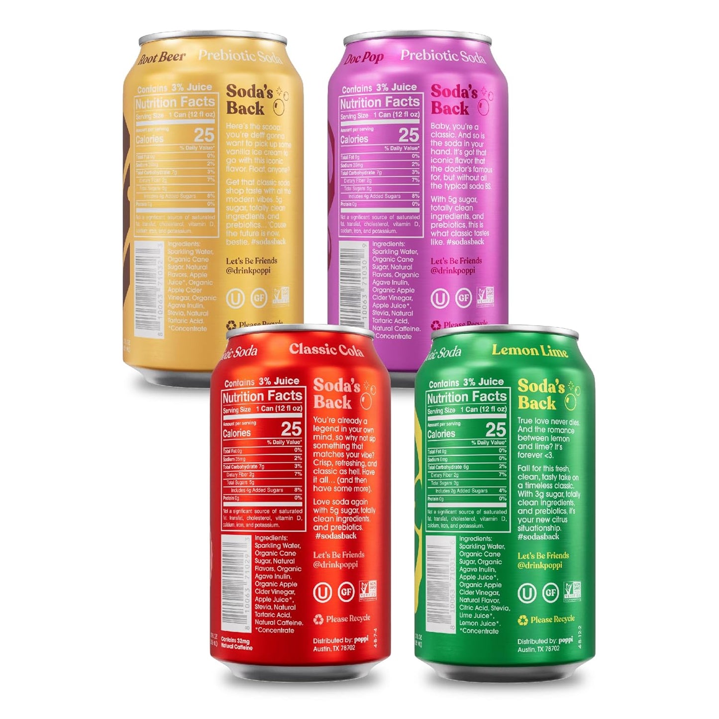 poppi-sparkling-prebiotic-soda-beverage-variety-pack---apple-cider-vinegar-seltzer-water-fruit-juice---12oz-x-12---assorted-flavors---packaging-varies-2
