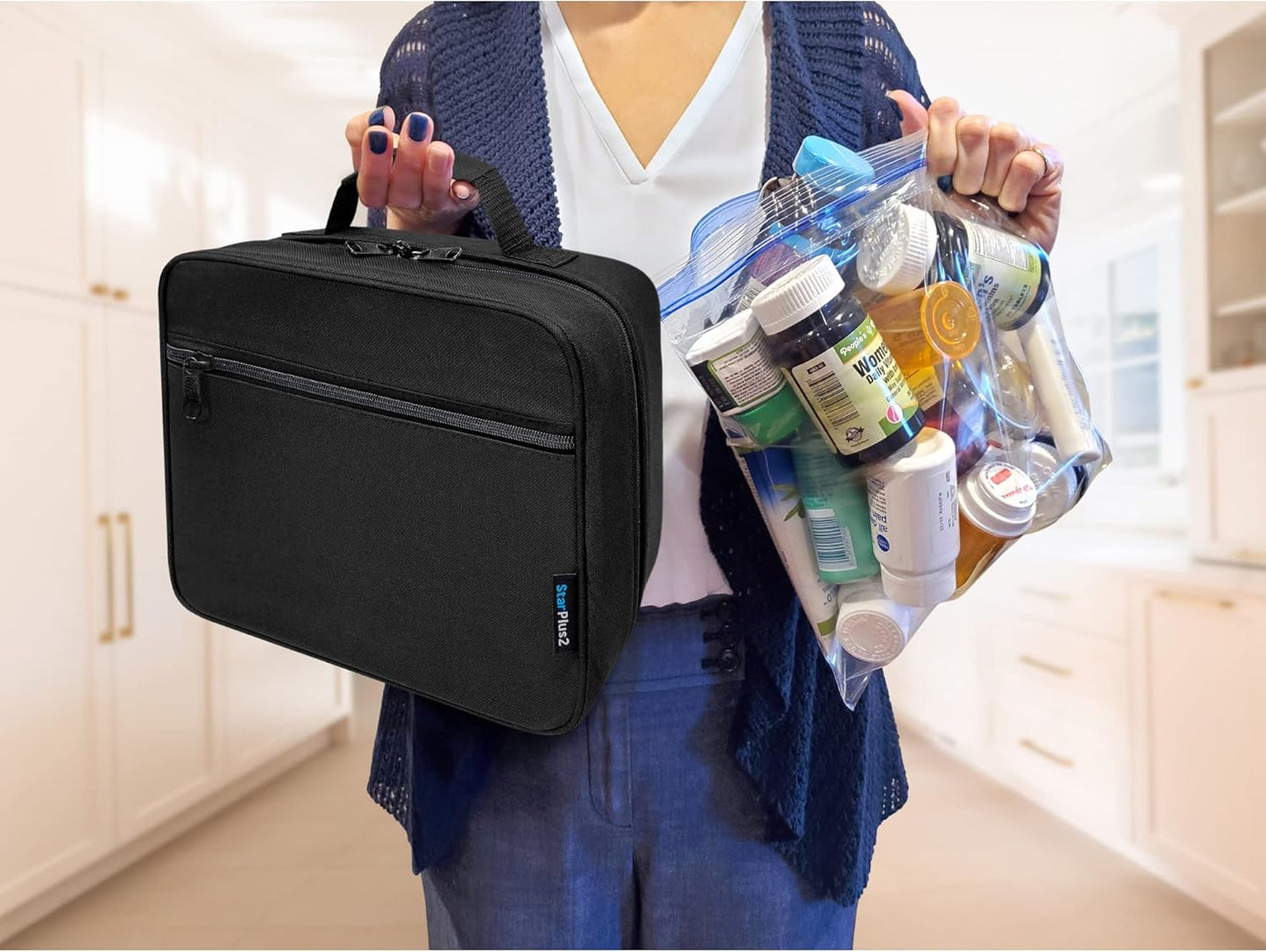 large-padded-pill-bottle-organizer-and-medicine-bag-with-tsa-lock---travel-and-home-storage-case-for-medications-vitamins-and-medical-supplies-in-black-4