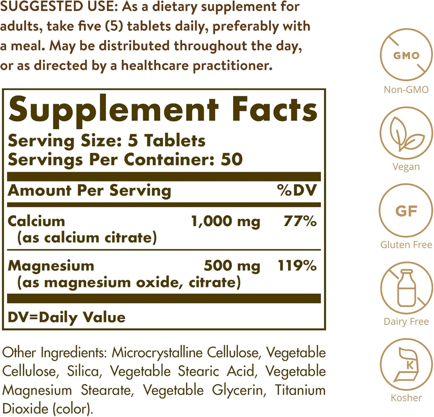 solgar-calcium-magnesium-citrate-tablets---promotes-bone-teeth-health---supports-musculoskeletal-nervous-system---high-absorption---non-gmo-vegan-gluten-dairy-free---50-servings-2
