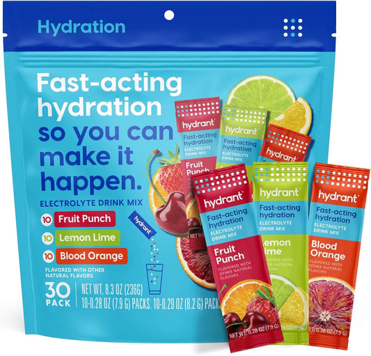 hydrant-hydrate-variety-pack---30-stick-packs-electrolyte-powder-for-rapid-hydration---drink-mix-packets-to-rehydrate-faster-than-water-1