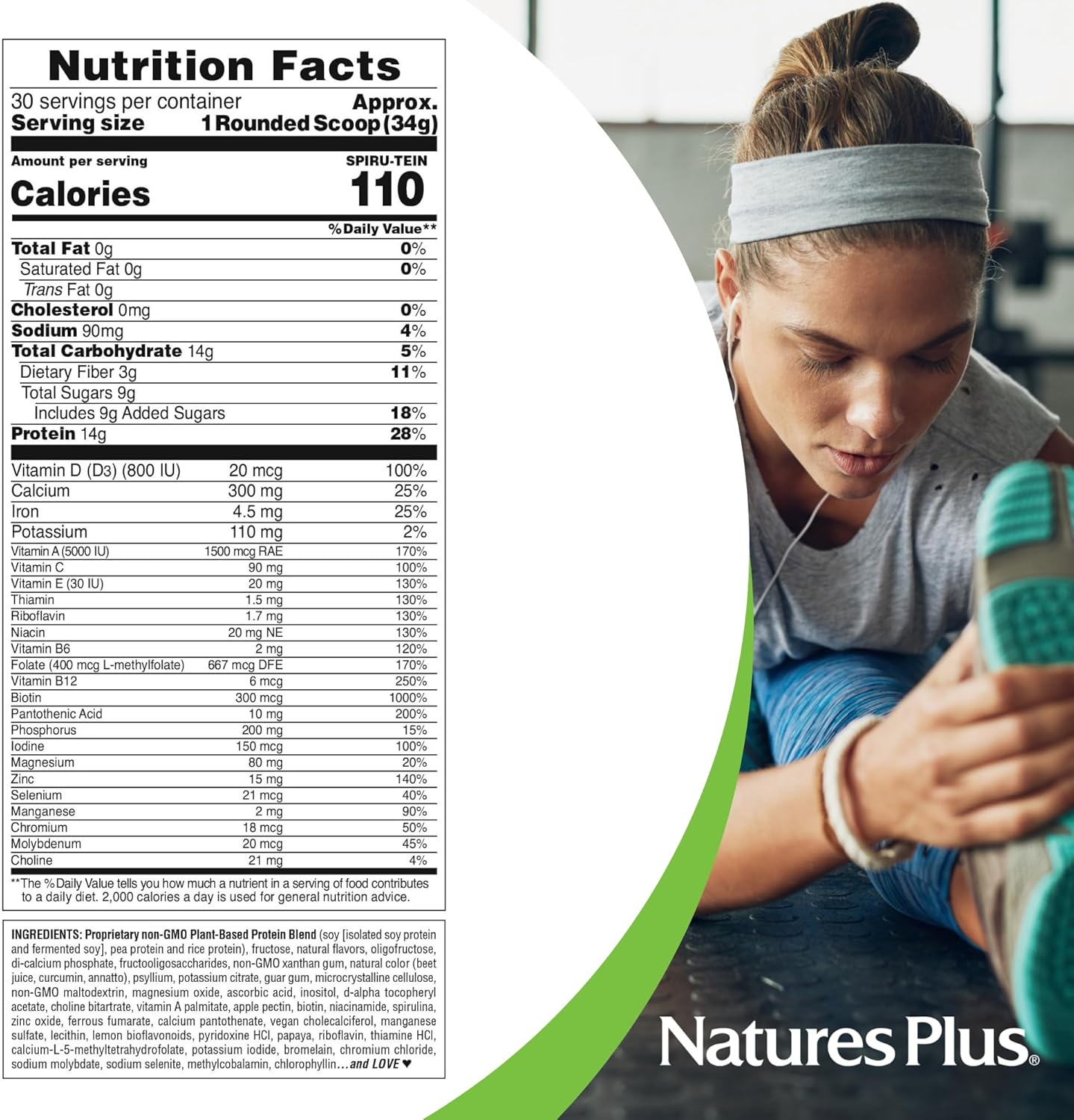 plant-based-peaches-cream-protein-powder-224-lb-for-energy---vegetarian-gluten-free---natures-plus-spiru-tein---includes-vitamins-minerals---30-servings-5