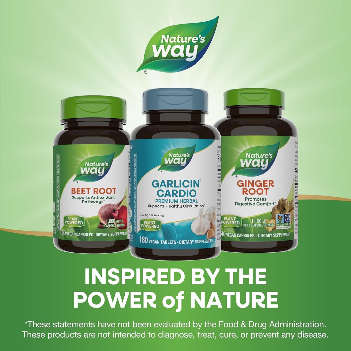 Nature's Way Garlicin Cardio Tablets - Premium Herbal Supplement for Healthy Circulation, Vegan, 180 Count - Espot.com.au