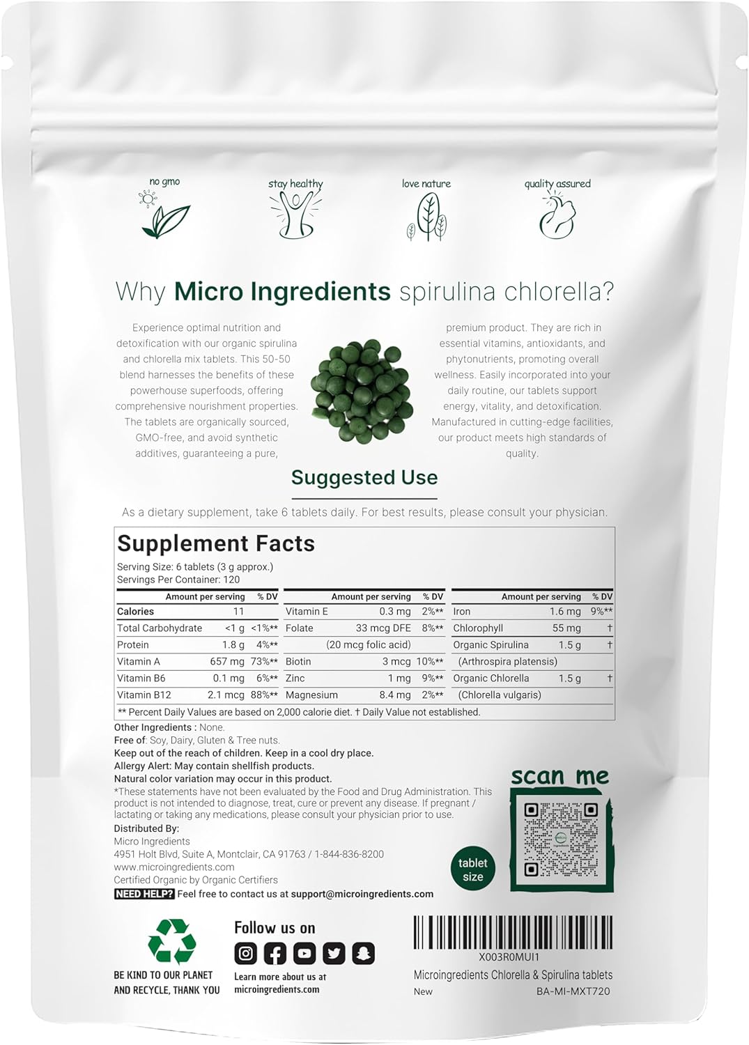 organic-chlorella-spirulina-tablets-3000mg---720-count---4-month-supply---superfood-blend---vegan-protein-chlorophyll---no-additives-2