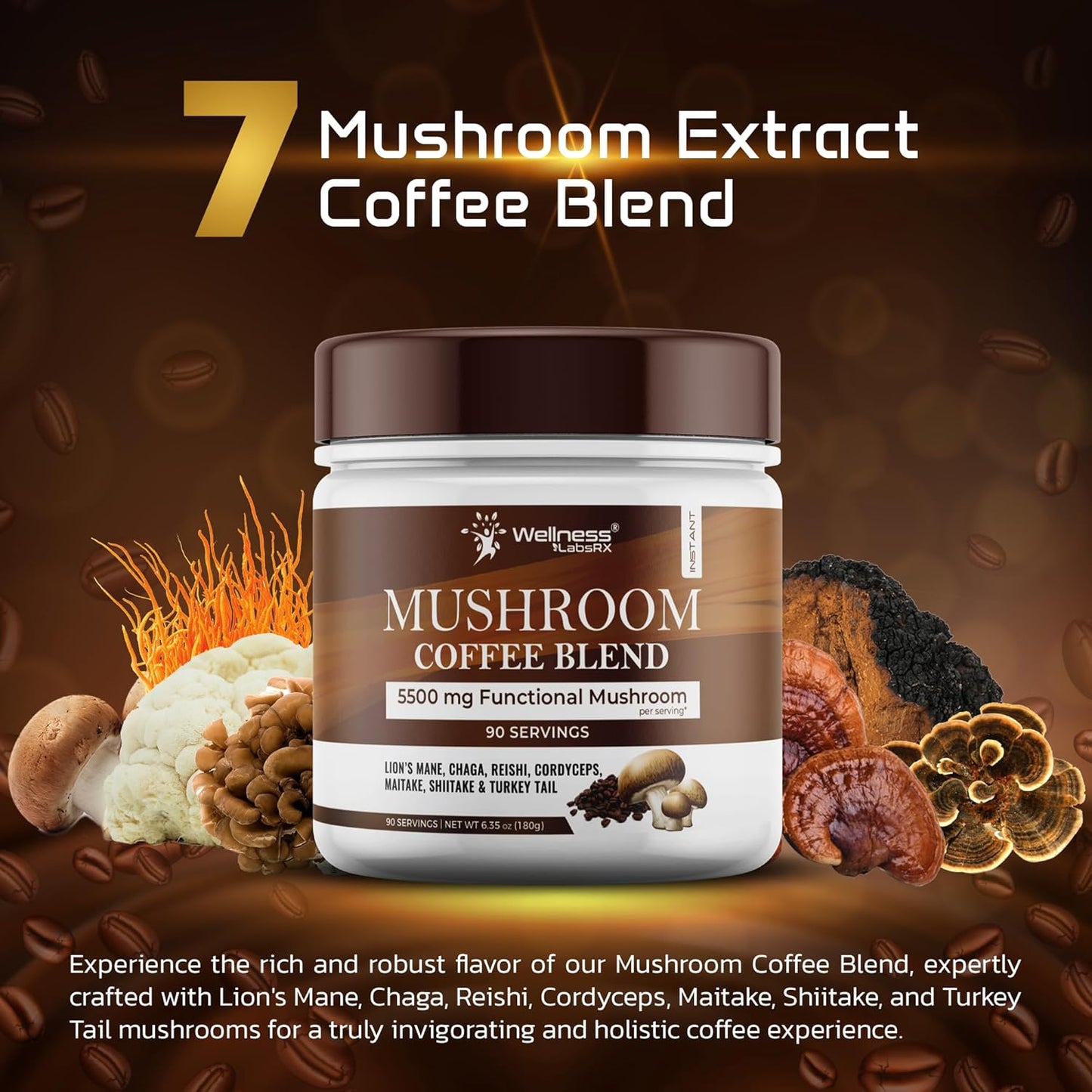 organic-mushroom-coffee-blend-with-lions-mane-chaga-reishi---colombian-keto-coffee-with-7-superfood-mushrooms---wellness-labsrx-90-servings-5