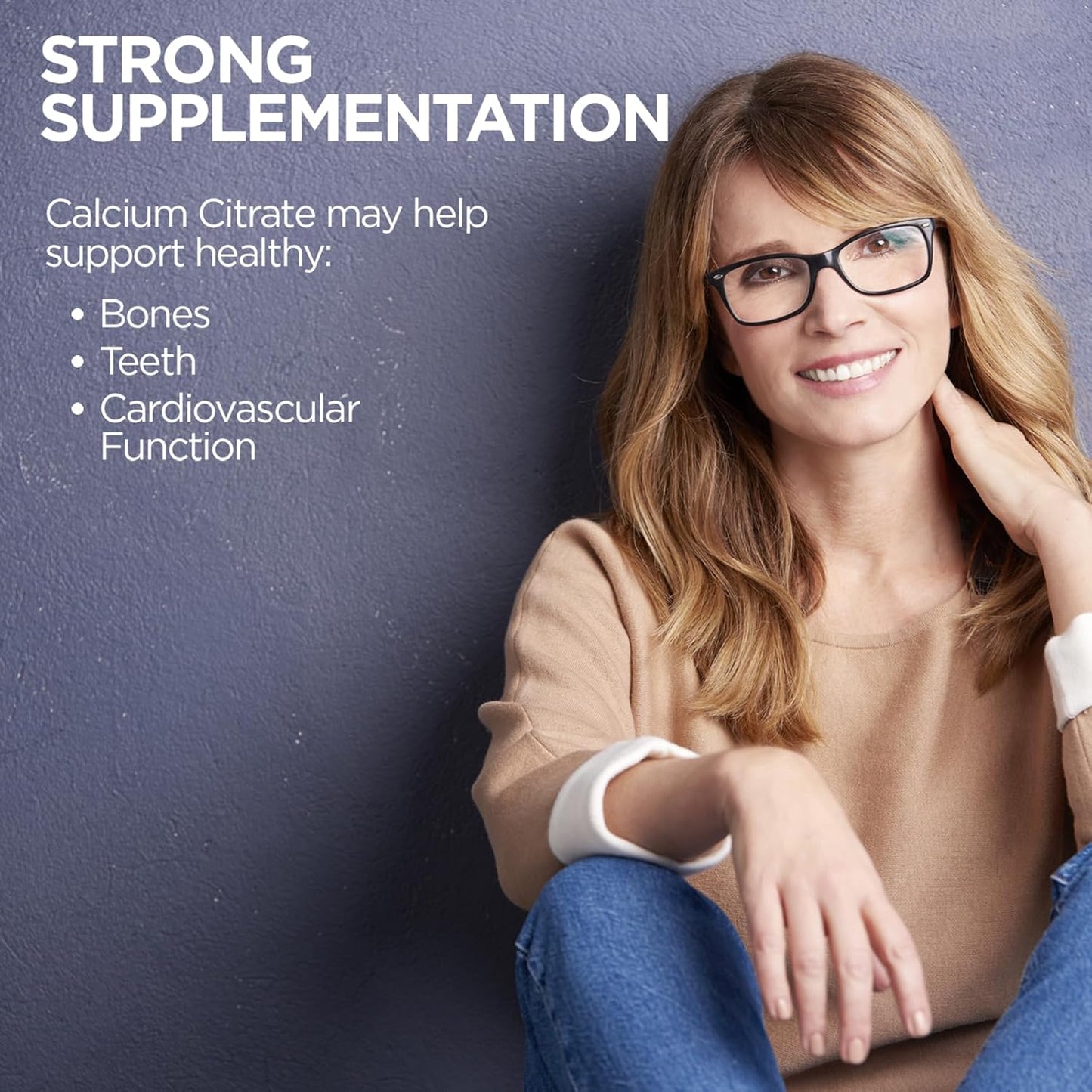 High-Potency KAL Calcium Citrate 1000mg Tablets - Bone & Teeth Health Support for Women & Men - Gluten Free, Lab Verified - 80 Servings - Espot.com.au