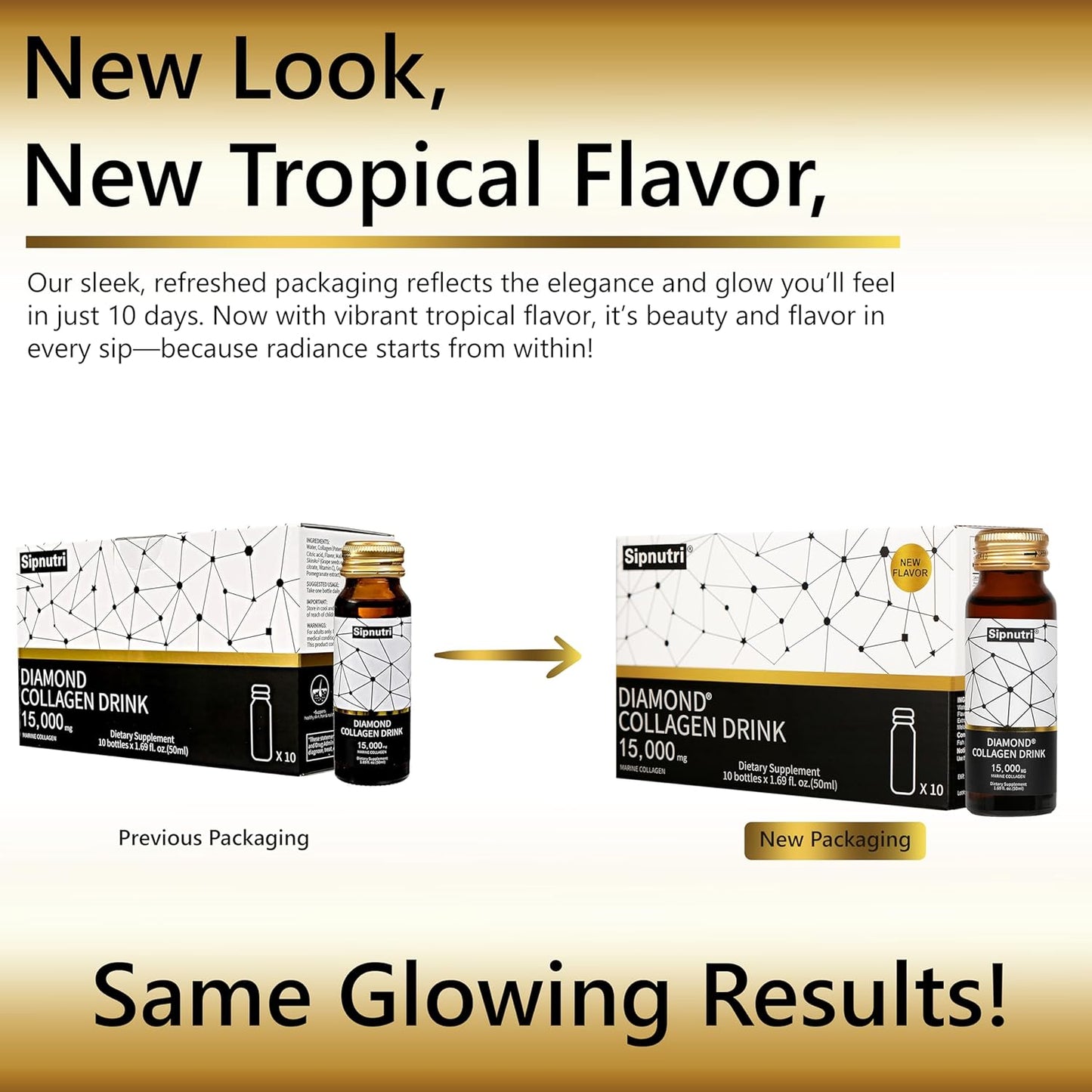 sipnutri-diamond-liquid-collagen-drink---15000mg-marine-collagen-with-vitamin-c-pomegranate---hair-skin-nails-joints-bones-support---50ml-x-10-bottles-3-boxes-6