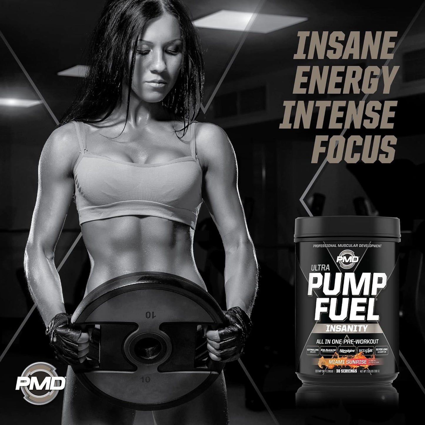 pmd-sports-ultra-pump-fuel-insanity---pre-workout-drink-mix---energy-strength-endurance-recovery---complex-carbs-amino-energy---miami-sunrise-30-servings-5