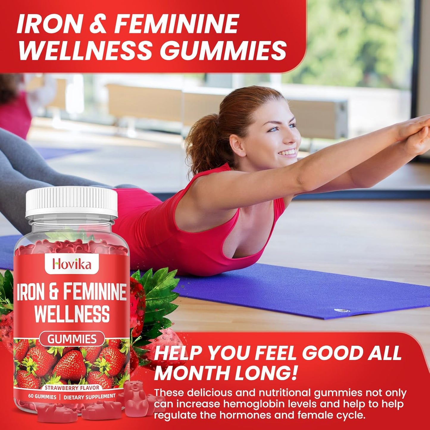 womens-iron-gummies-with-multivitamin---40mg-iron-supplement-for-anemia-zinc-selenium-iodine---natural-support-for-iron-deficiency-pms---strawberry-flavour-60-count-5