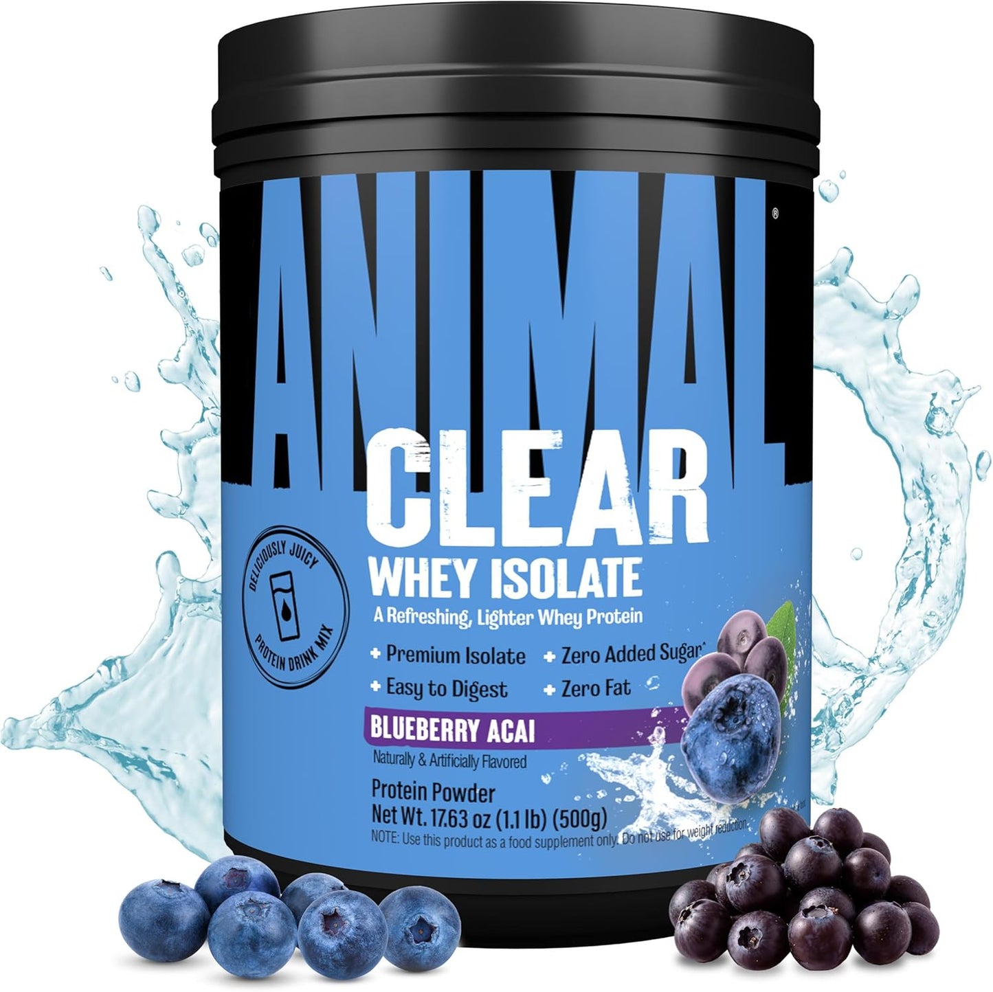 blueberry-acai-clear-whey-isolate-protein-powder---5g-bcaa-easy-to-digest-mix-refreshing-drink-for-men-and-women-500g-20-servings-1