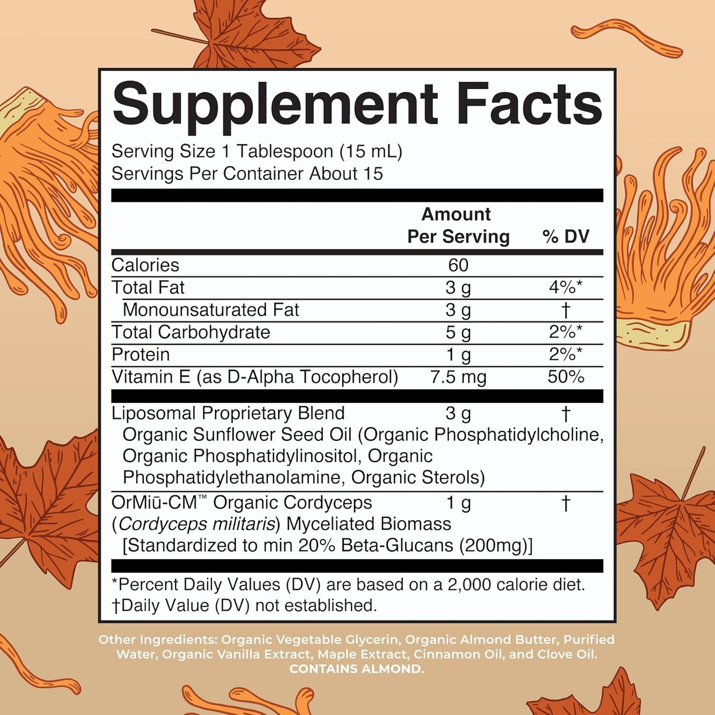 maryruth-organics-mushroom-liposomals-turkey-tail-cordyceps-in-chocolate-fudge-maple-spice---clean-label-project-verified-for-immunity-energy-health---vegan-non-gmo-gluten-free-7