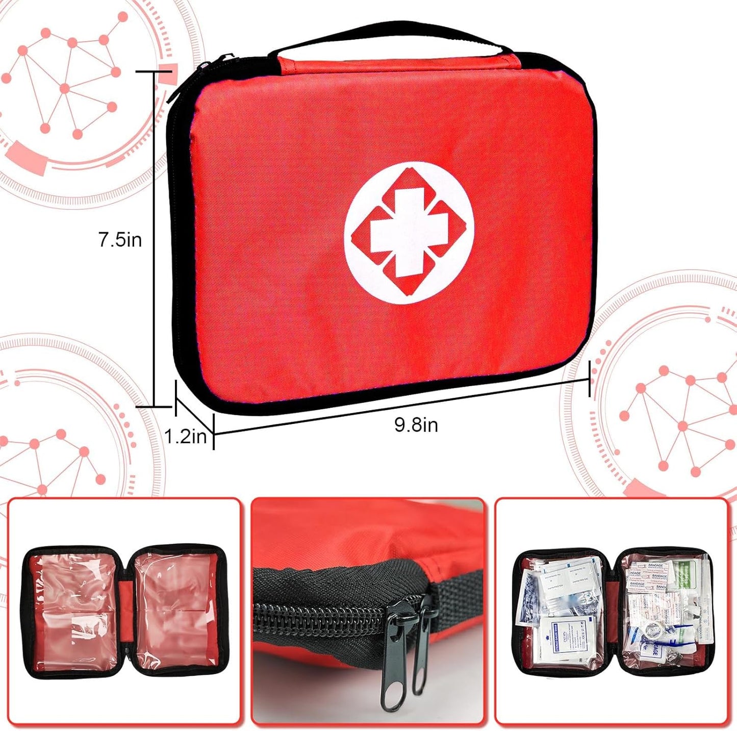 300pcs-travel-first-aid-kit-for-car-home-and-outdoor-adventures---portable-red-emergency-essential-set-for-hiking-camping-and-business---must-have-first-aid-gear-for-safety-7