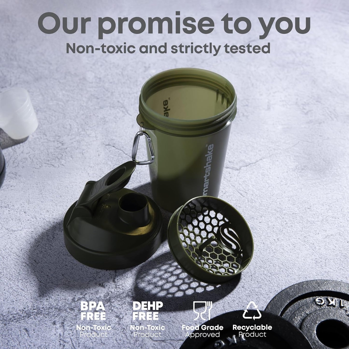 set-of-4-smartshake-lite-protein-shaker-bottles---400ml-135oz---leakproof-screw-on-lid---bpa-free---mist-grey-army-green-black-navy-blue---unisex-3
